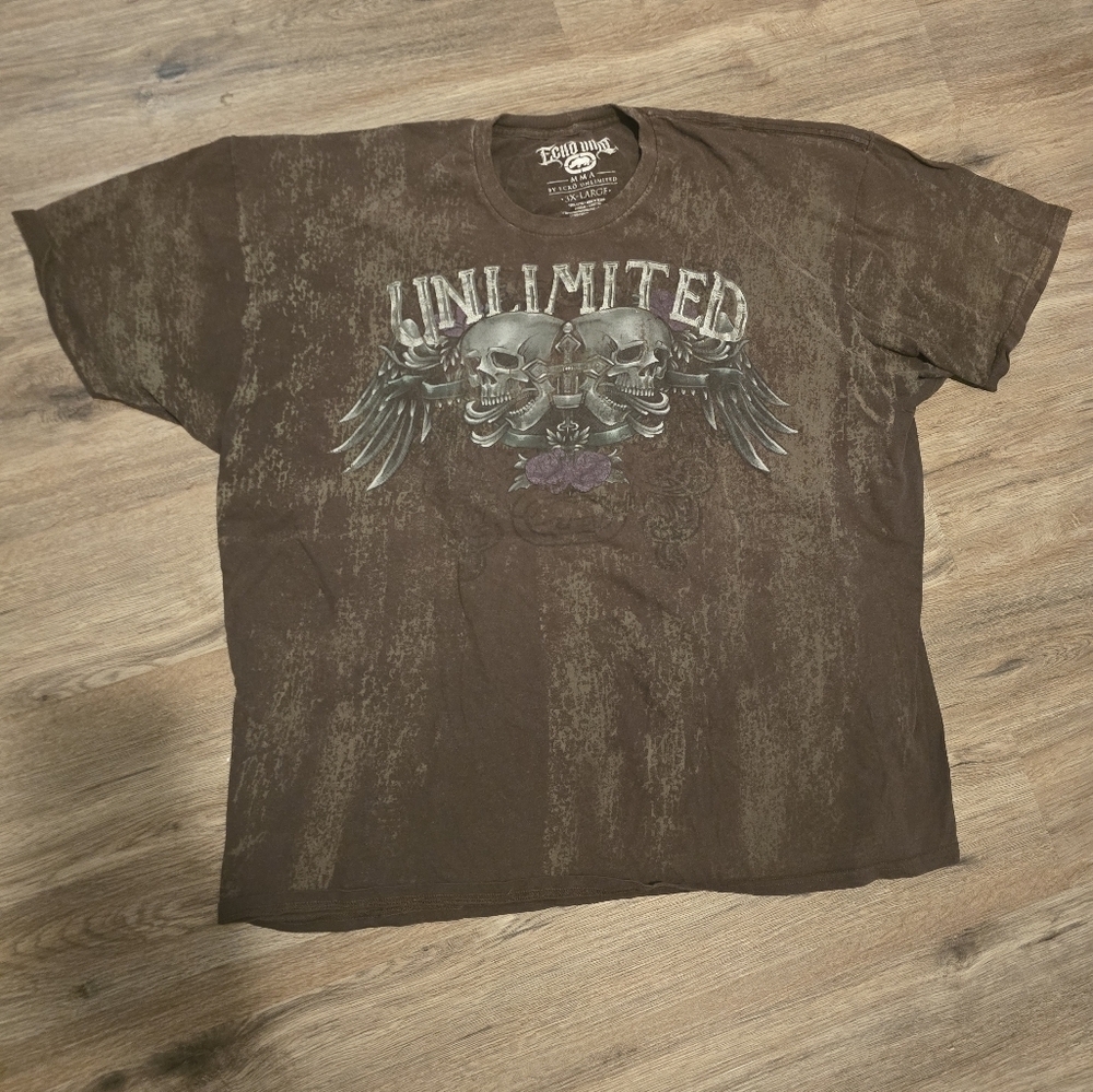 Super Rare Vintage Ecko Unltd. MMA "Armageddon" Skulls Graphic T-Shirt - 3XL